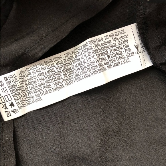 Forever 21 Floral Puff Sleeve Sheer Chiffon Top in Black Size S - Picture 9 of 9